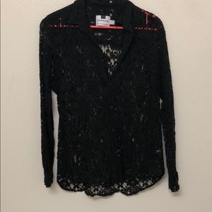 MENS LACE BUTTON DOWN